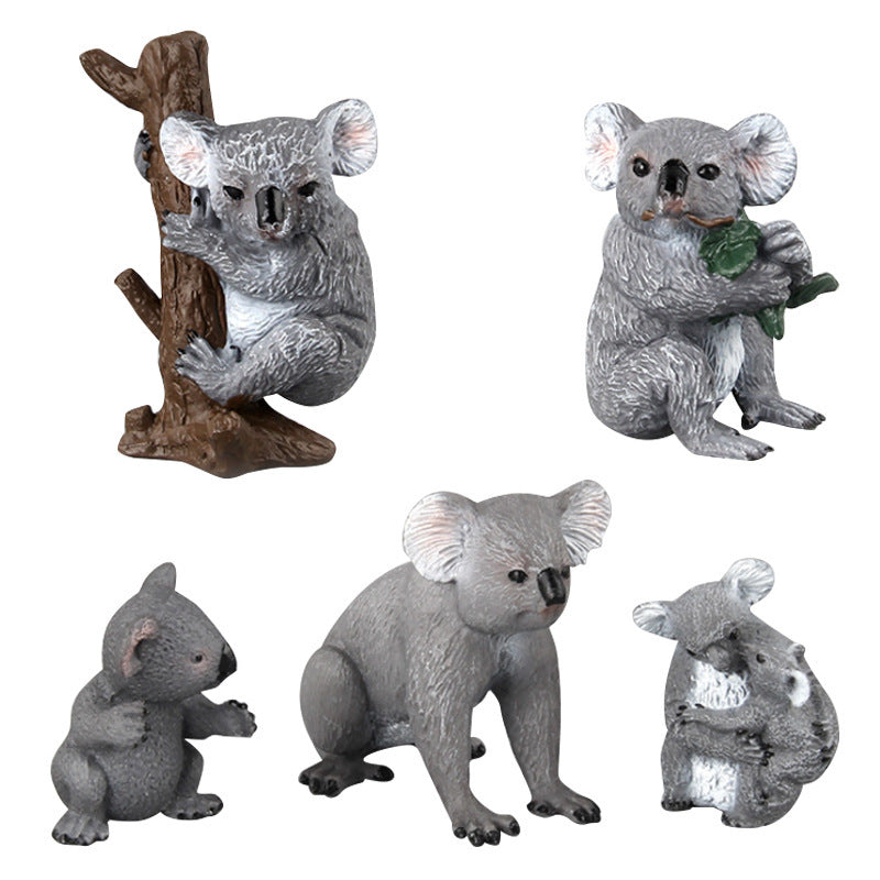 Simulation Solid Holding Leaf Kaola Koalas Australian Wildlife Model Hand Office