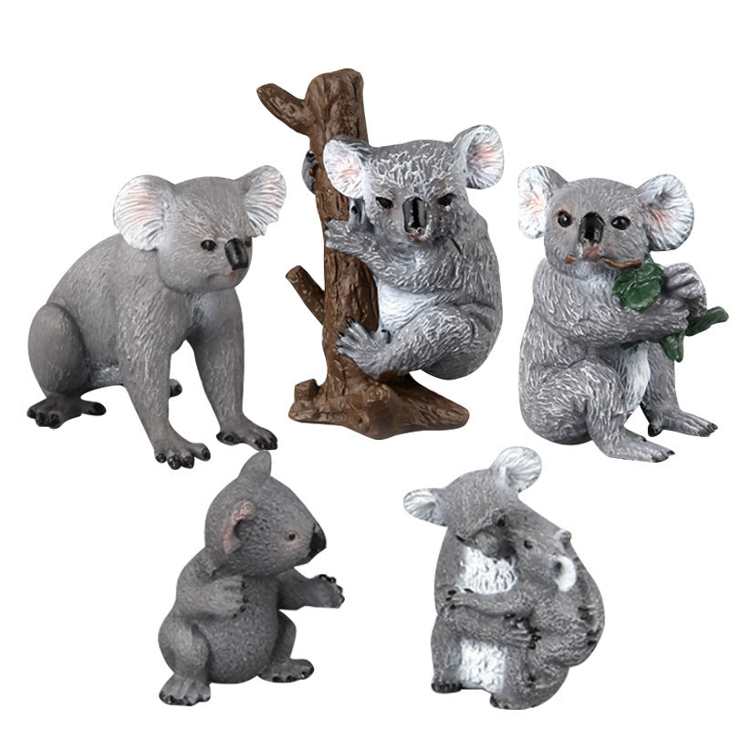 Simulation Solid Holding Leaf Kaola Koalas Australian Wildlife Model Hand Office