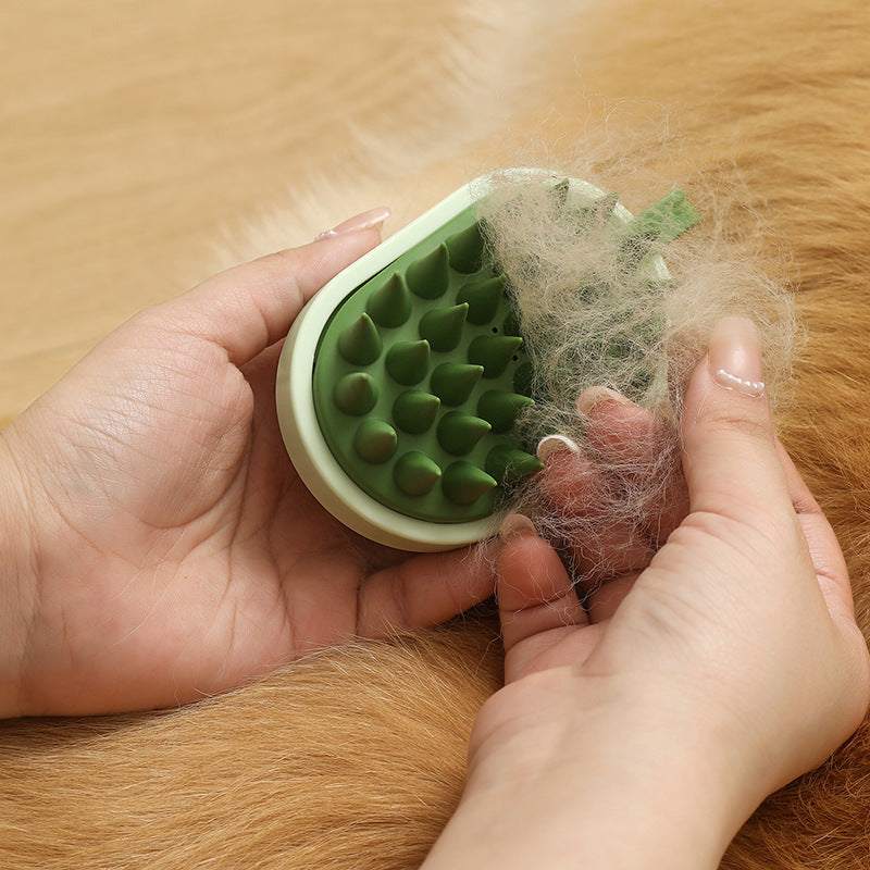 Soft Silicone Pet Hair Remover Comb – Bath & Massage Brush for Dogs & Cats