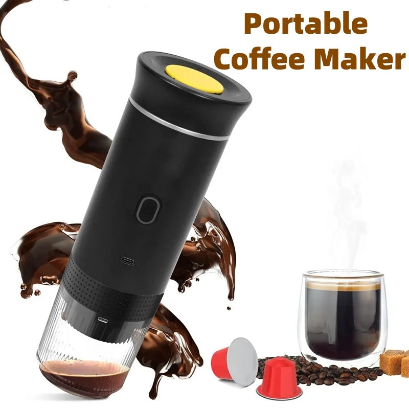 3-in-1 Electric Coffee Grinder & Espresso Maker – Portable Travel Coffee Machine