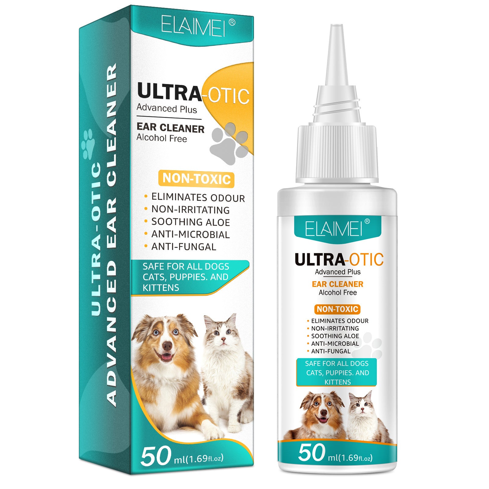 Pet Ear Cleaning Liquid – Ear Mite Removal for Dogs & Cats