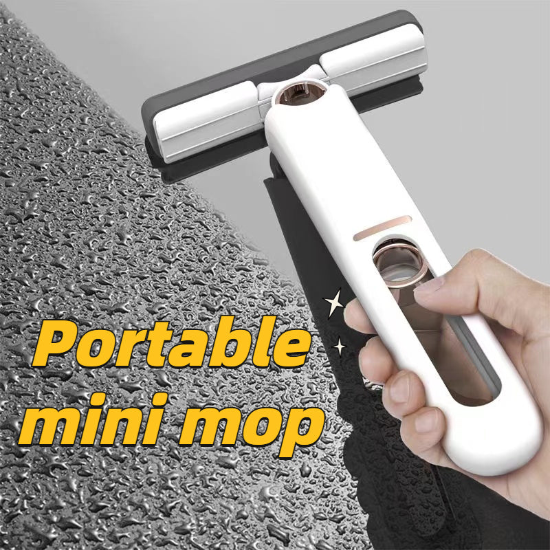 Portable Self-Squeeze Mini Mop – Hand-Free, Absorbent, Multi-Surface Cleaner