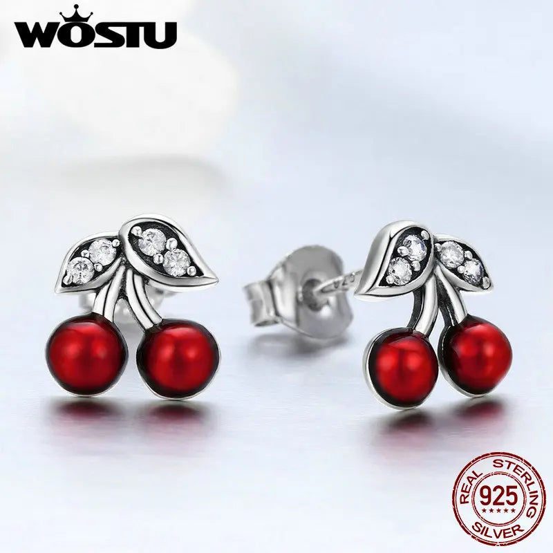 Cherry Stud Earrings For Women