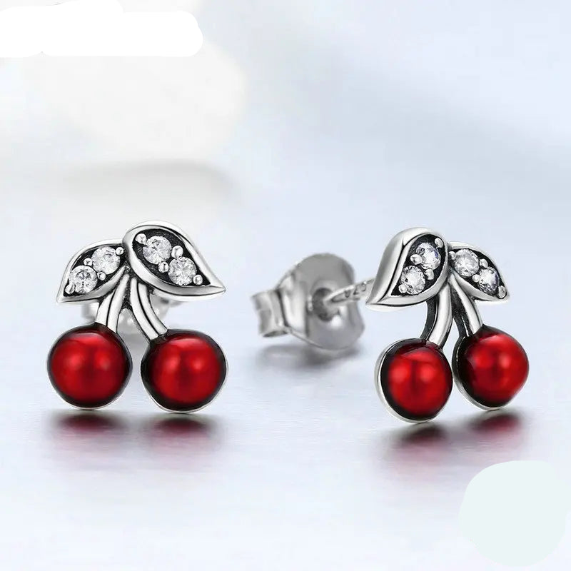 Cherry Stud Earrings For Women