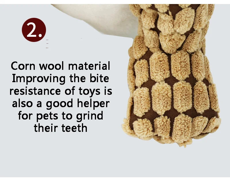 Dinosaur Chew Toy for Dogs & Cats – Corn Wool Training Toy for Small Pets