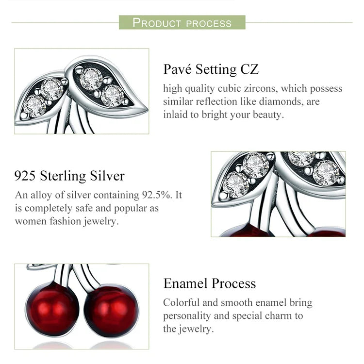 Cherry Stud Earrings For Women