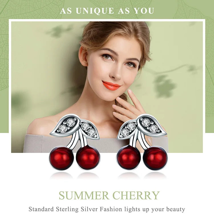 Cherry Stud Earrings For Women