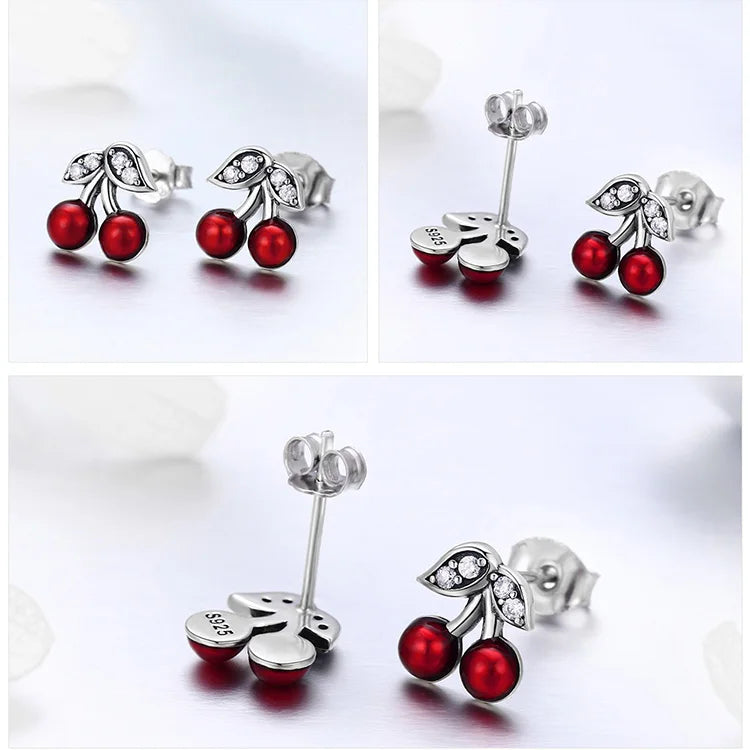 Cherry Stud Earrings For Women