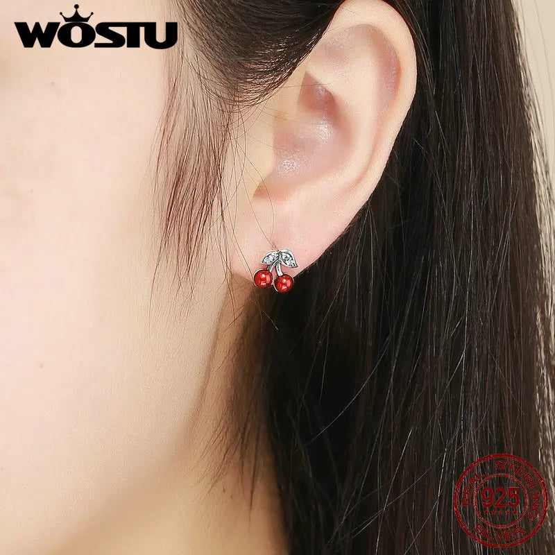 Cherry Stud Earrings For Women