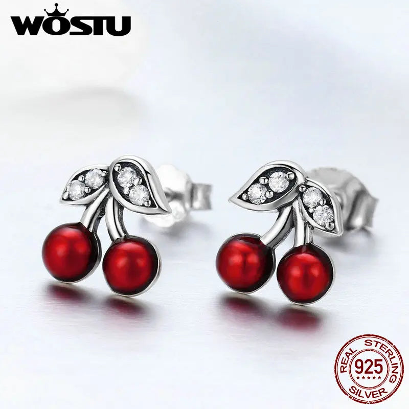 Cherry Stud Earrings For Women