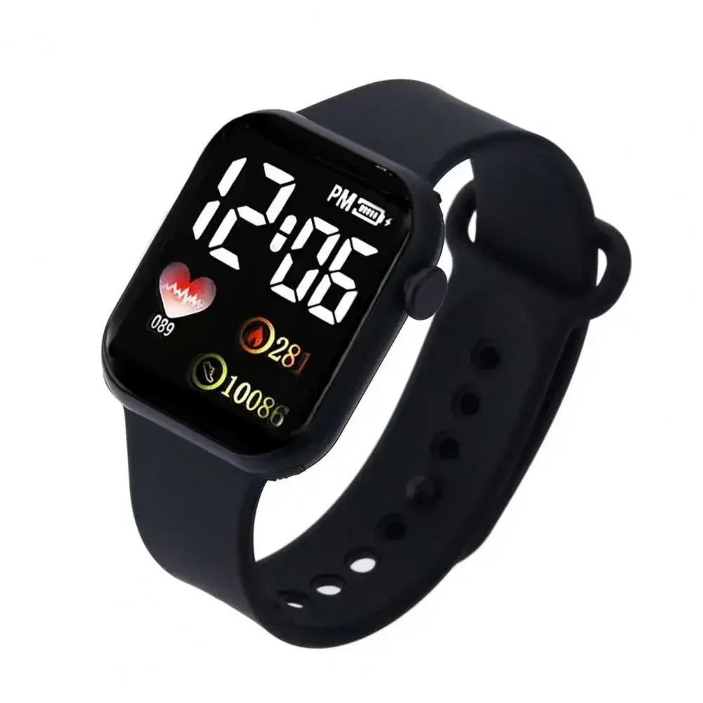 LED Sports Smart Watch – Digital Silicone Wristwatch for Men & Women