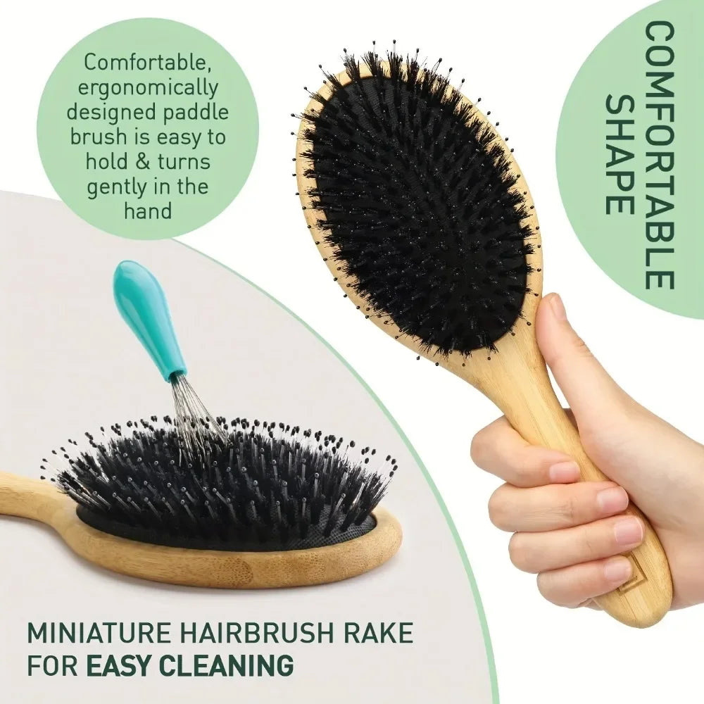 Natural Boar Bristle Hair Brush