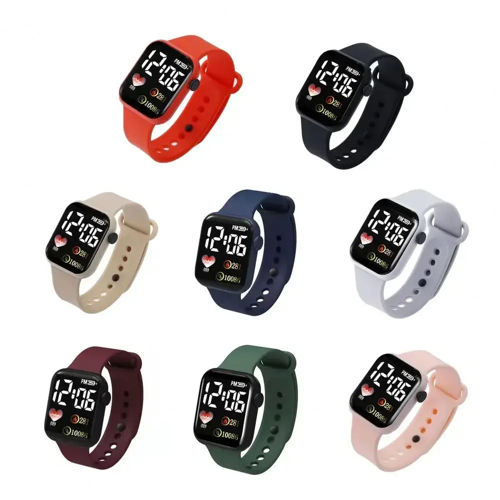 LED Sports Smart Watch – Digital Silicone Wristwatch for Men & Women