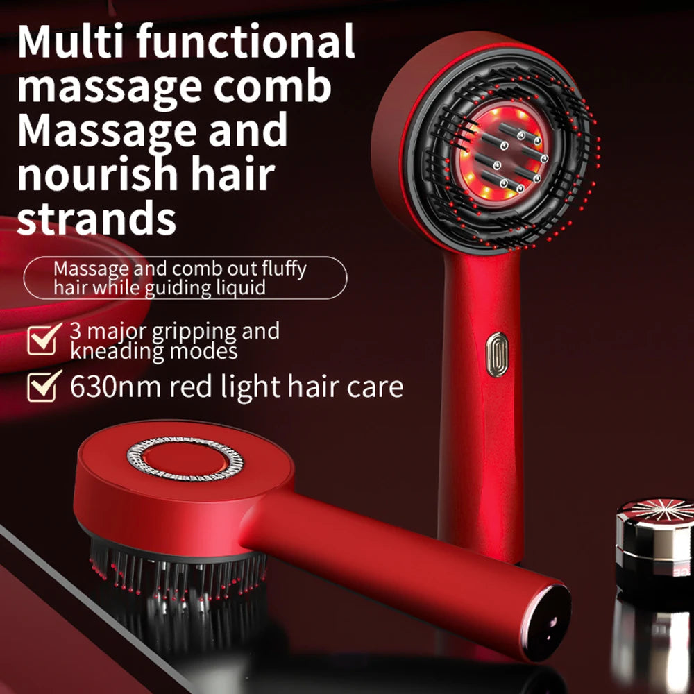 Electric Scalp Massager Comb – Red Light Therapy & Hair Growth