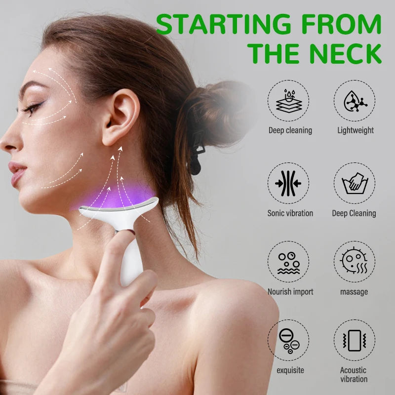 Neck & Face Beauty Device – Vibration Massage for Lifting and Skin