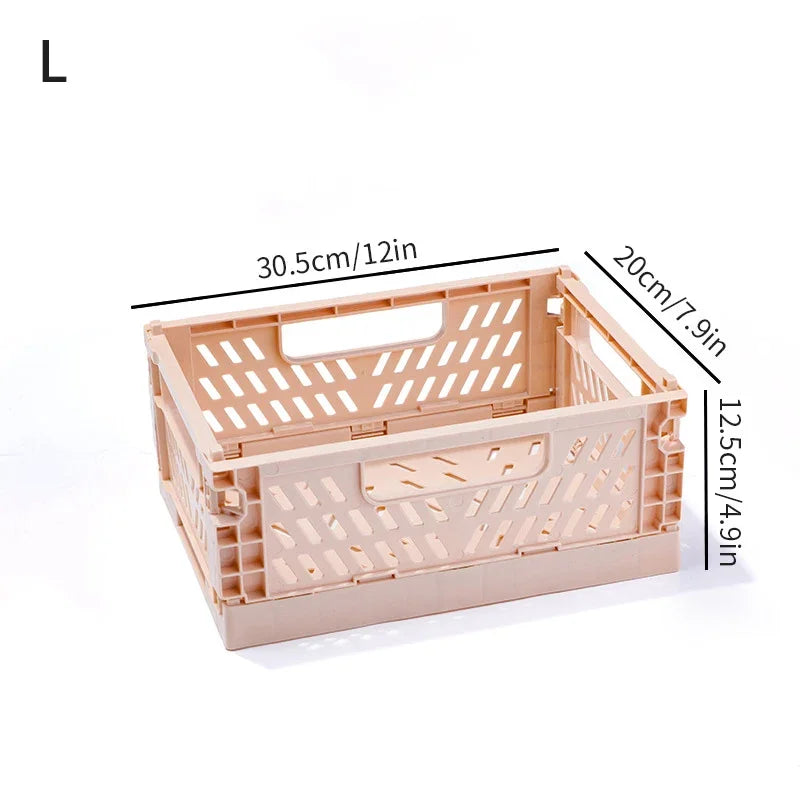 Household Plastic Foldable Storage Basket