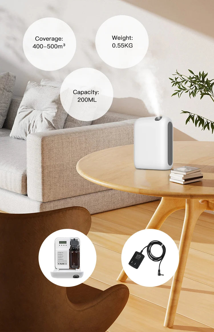 Smart Aroma Diffuser – Bluetooth Essential Oil Fragrance Machine for Home & Hotel