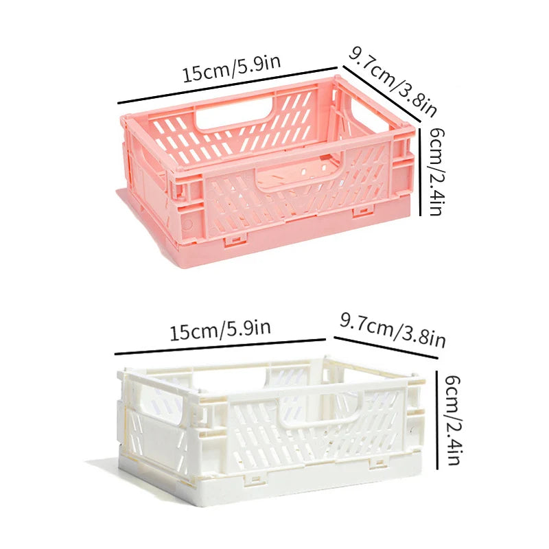 Household Plastic Foldable Storage Basket