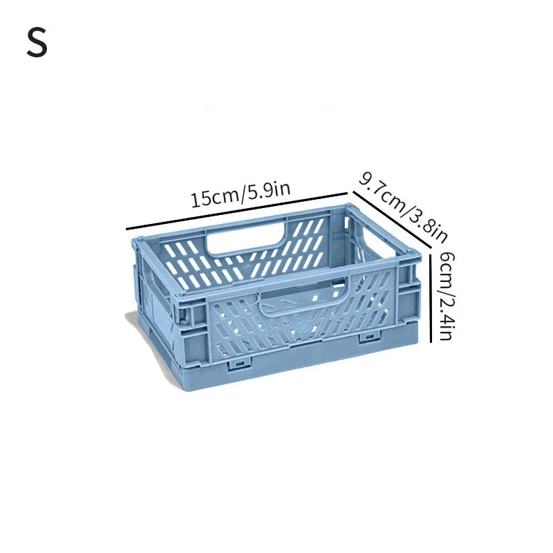 Household Plastic Foldable Storage Basket