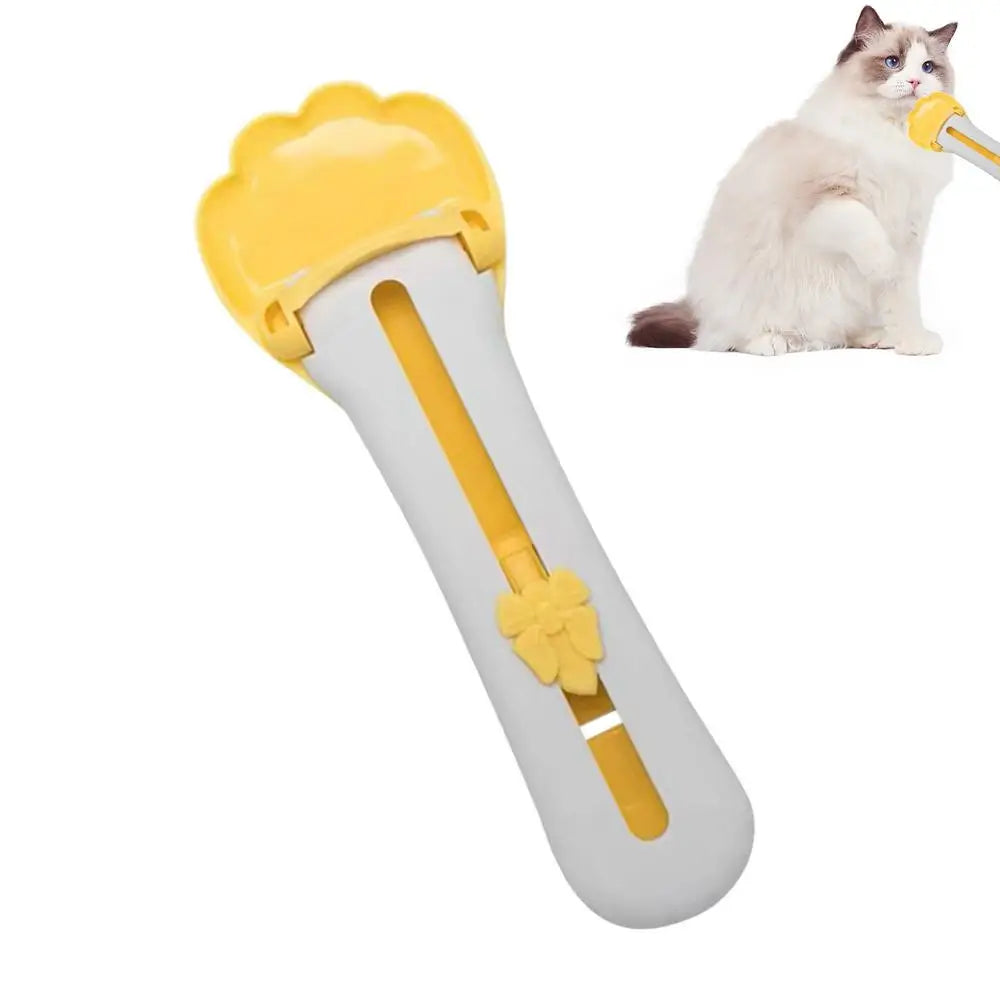 Pets Feed Spoon Cat Wet Treat Bars Squeezer Cereal Dispenser