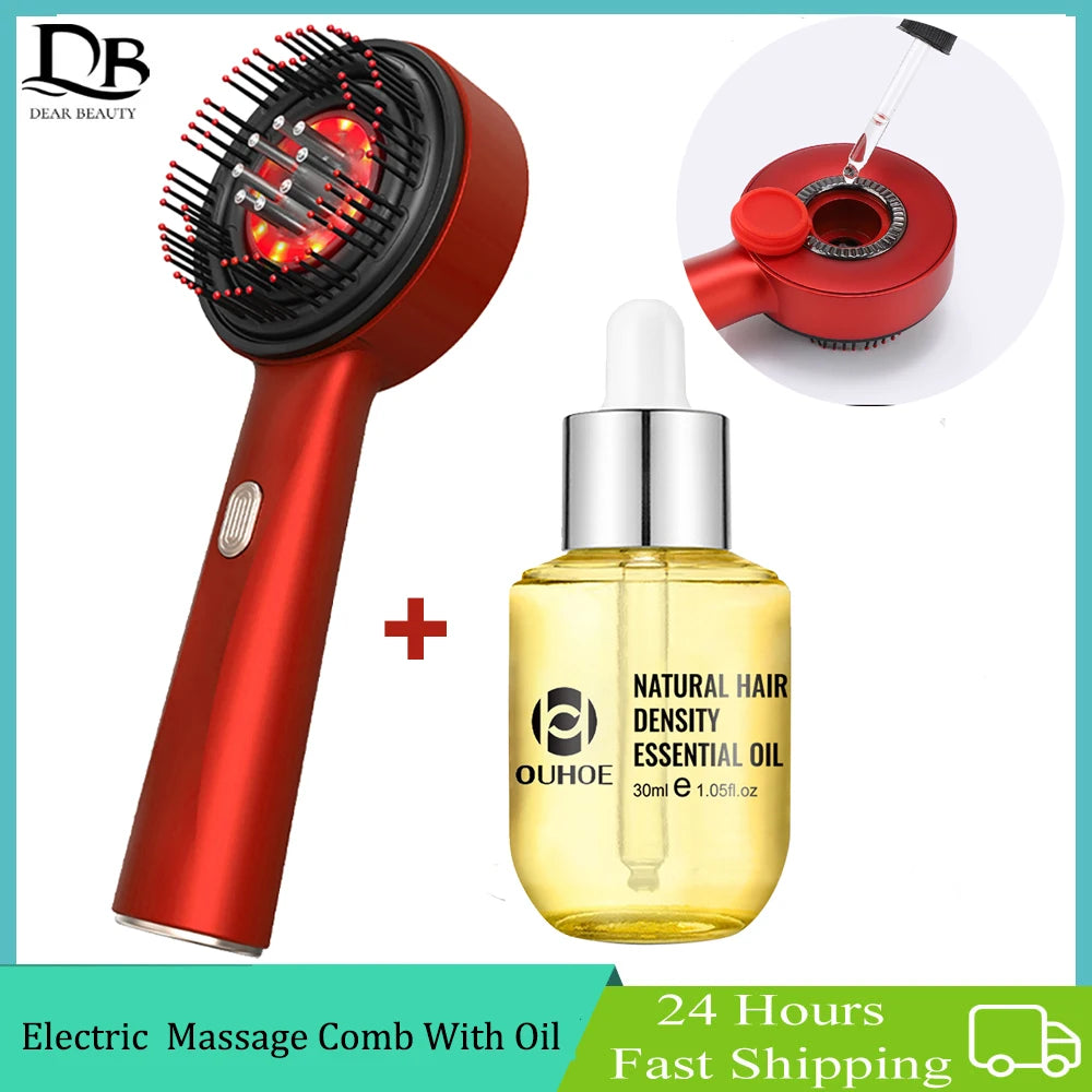 Electric Scalp Massager Comb – Red Light Therapy & Hair Growth