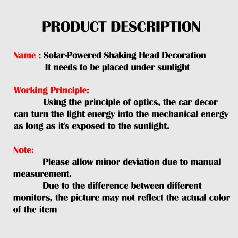 Solar Shaking Head Chicken Design Car Dashboard