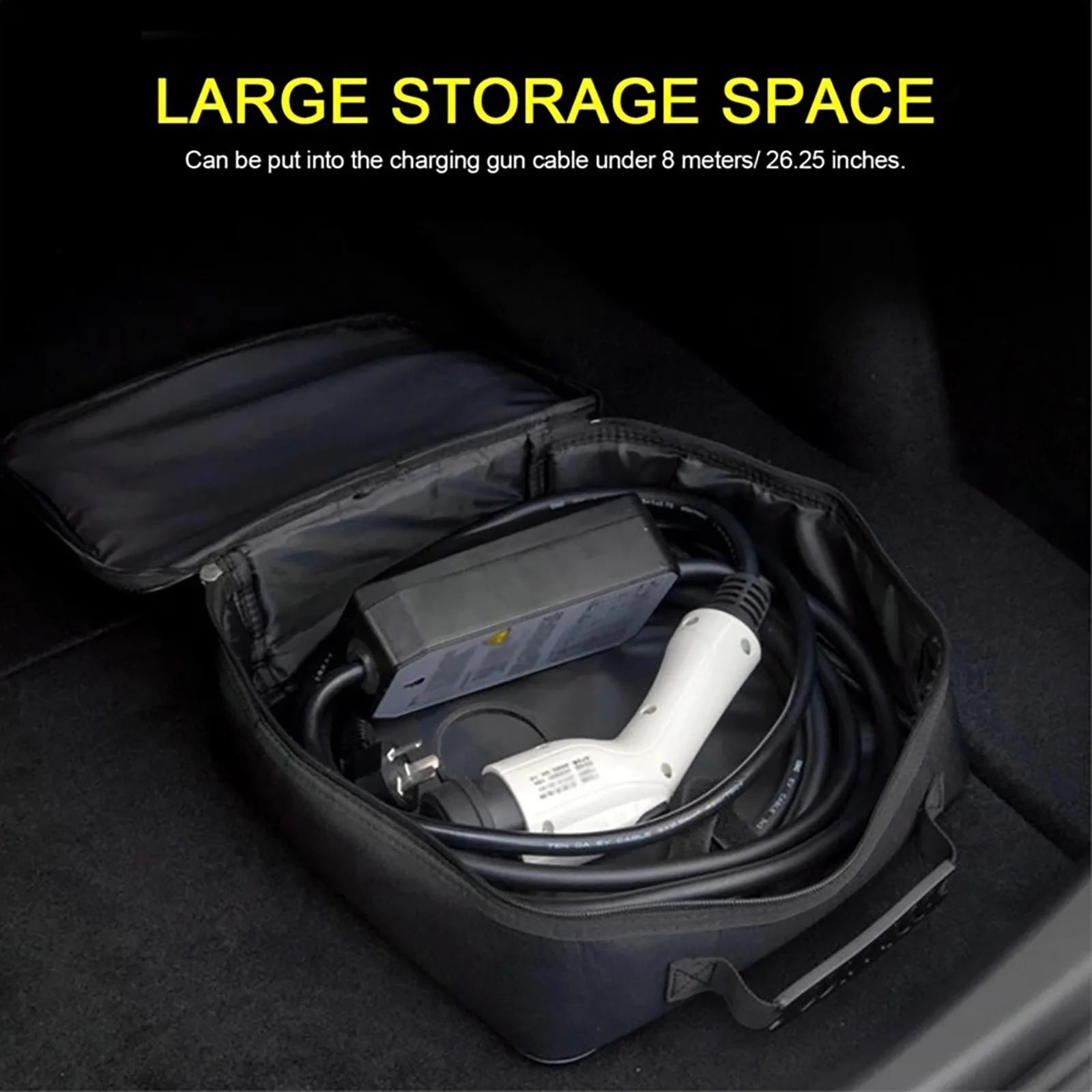 EV Car Charging Cable Storage Bag – Waterproof & Fire-Retardant Charger Container