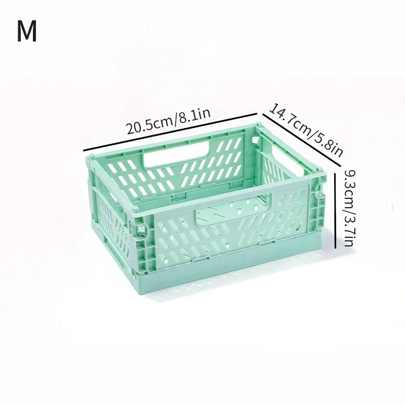 Household Plastic Foldable Storage Basket