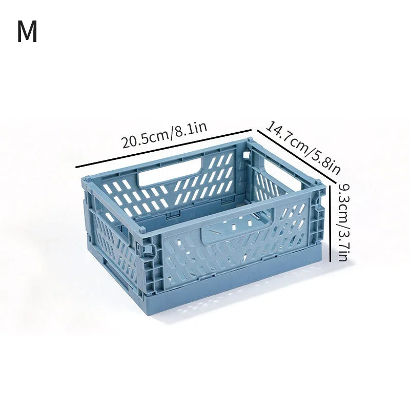 Household Plastic Foldable Storage Basket