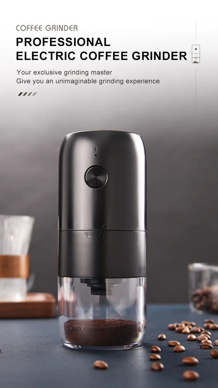 Mini Ceramic Coffee Grinder – Portable Electric One-Click Grinding Machine