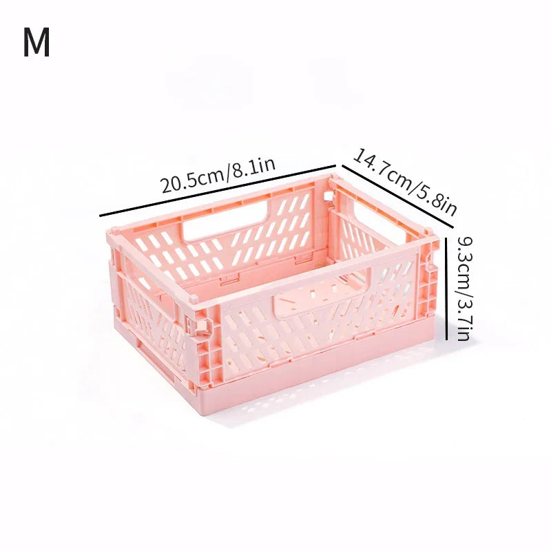 Household Plastic Foldable Storage Basket