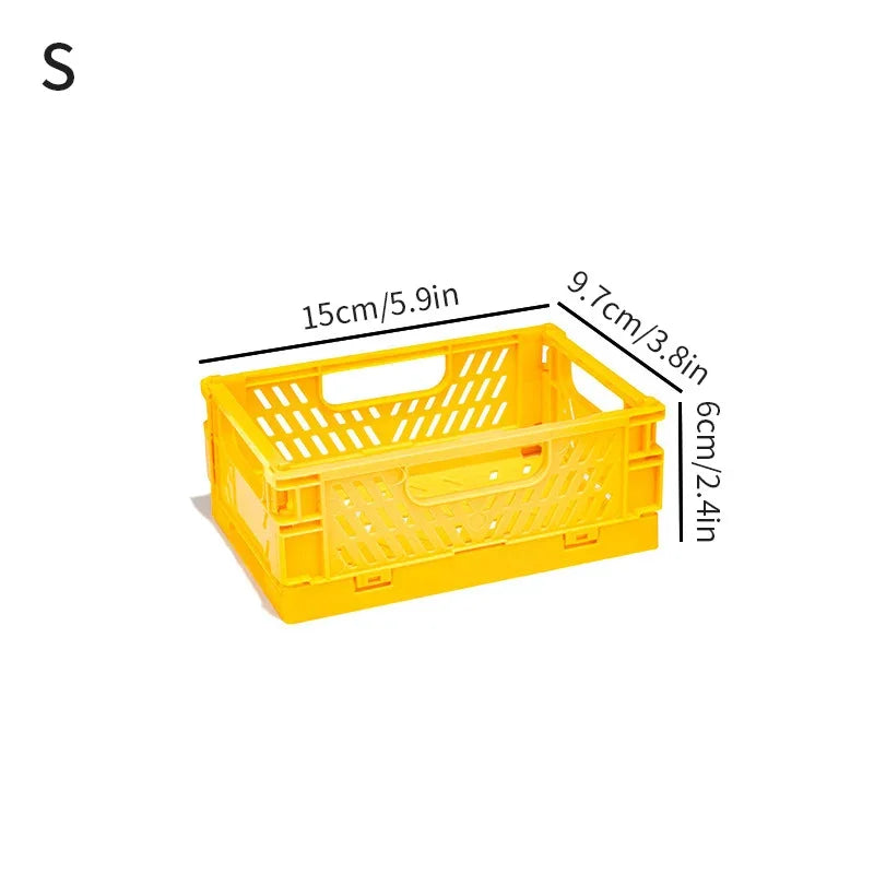 Household Plastic Foldable Storage Basket