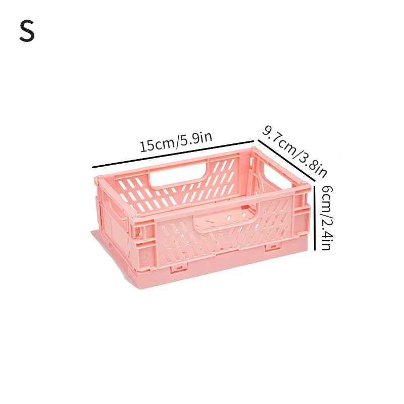 Household Plastic Foldable Storage Basket