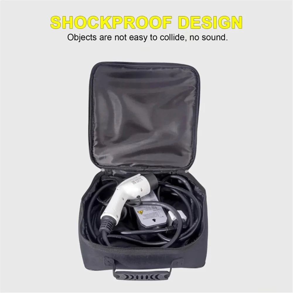 EV Car Charging Cable Storage Bag – Waterproof & Fire-Retardant Charger Container