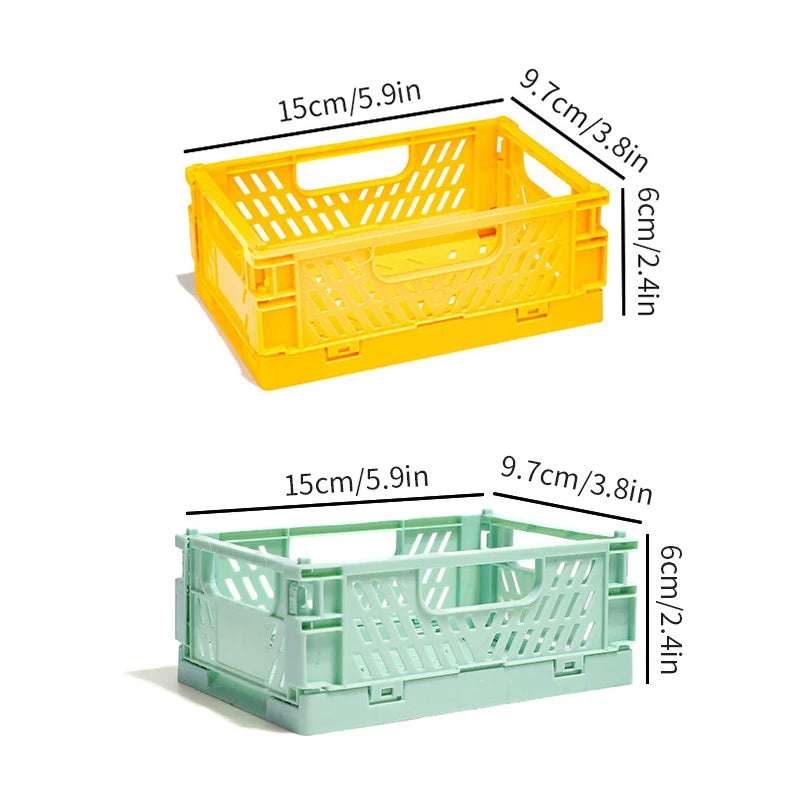 Household Plastic Foldable Storage Basket