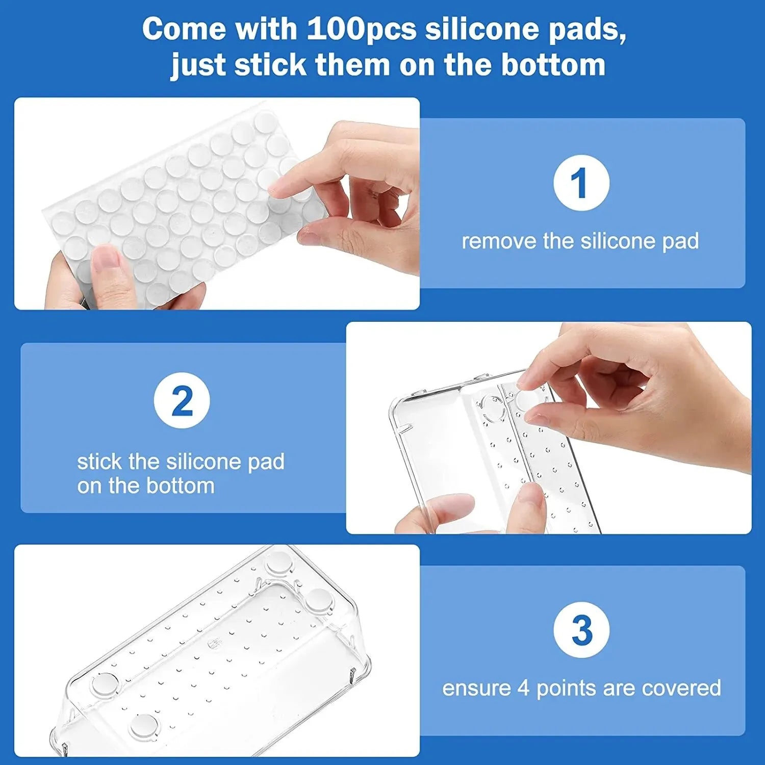 Drawer Organizers Set Clear Plastic