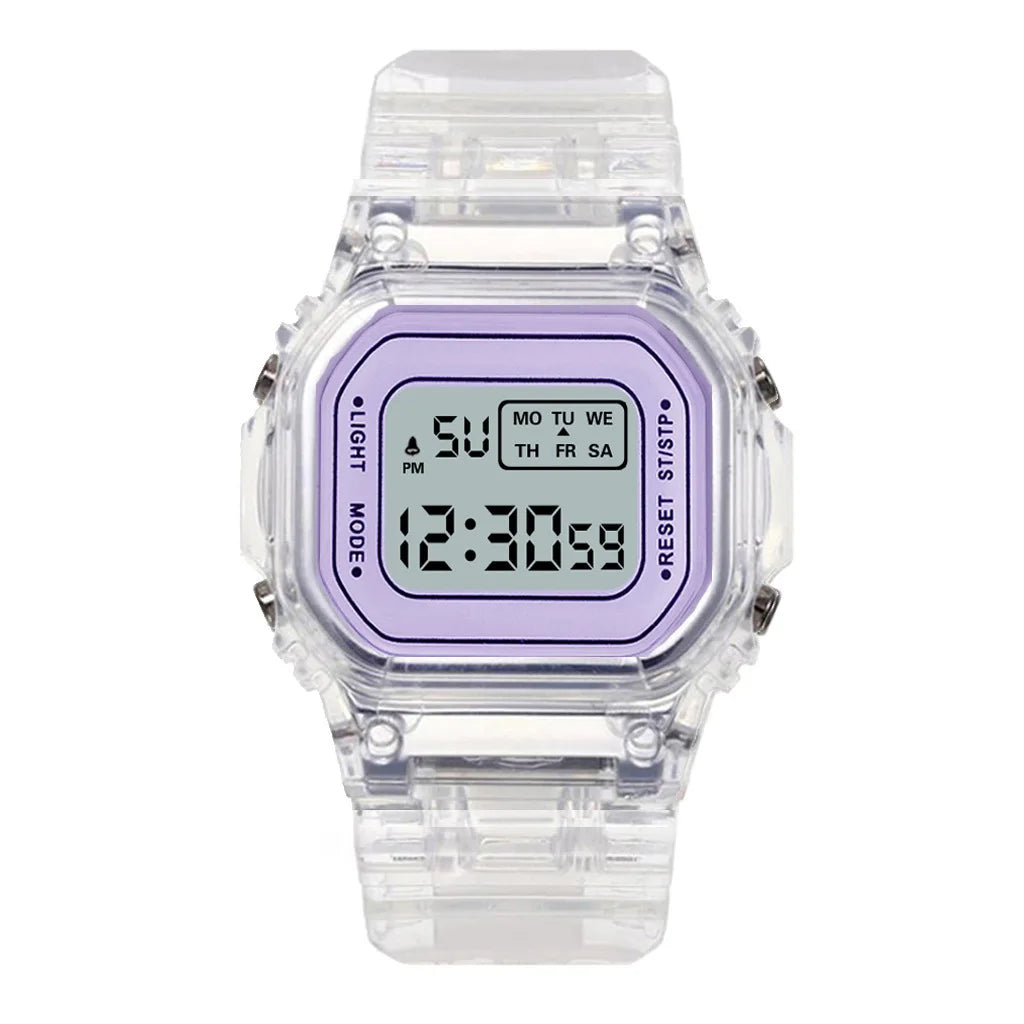 Luxury Stainless Steel Square Watch – Waterproof Digital Sports Wristwatch