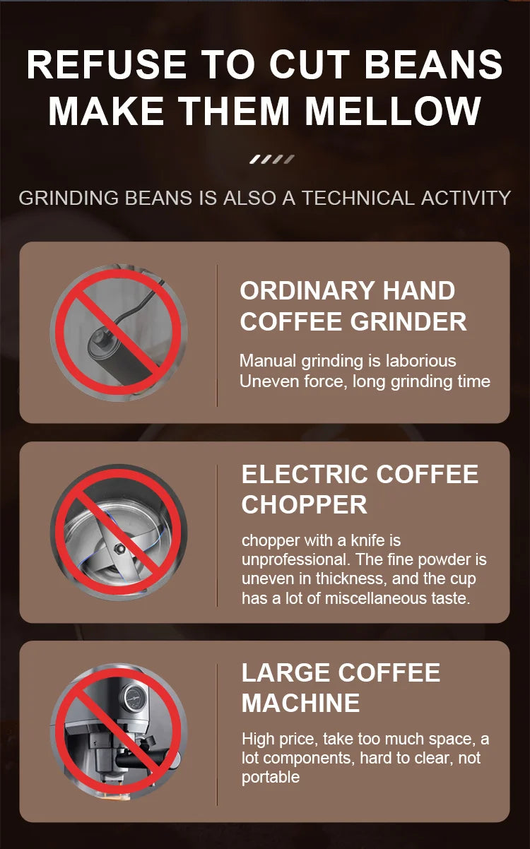 Mini Ceramic Coffee Grinder – Portable Electric One-Click Grinding Machine