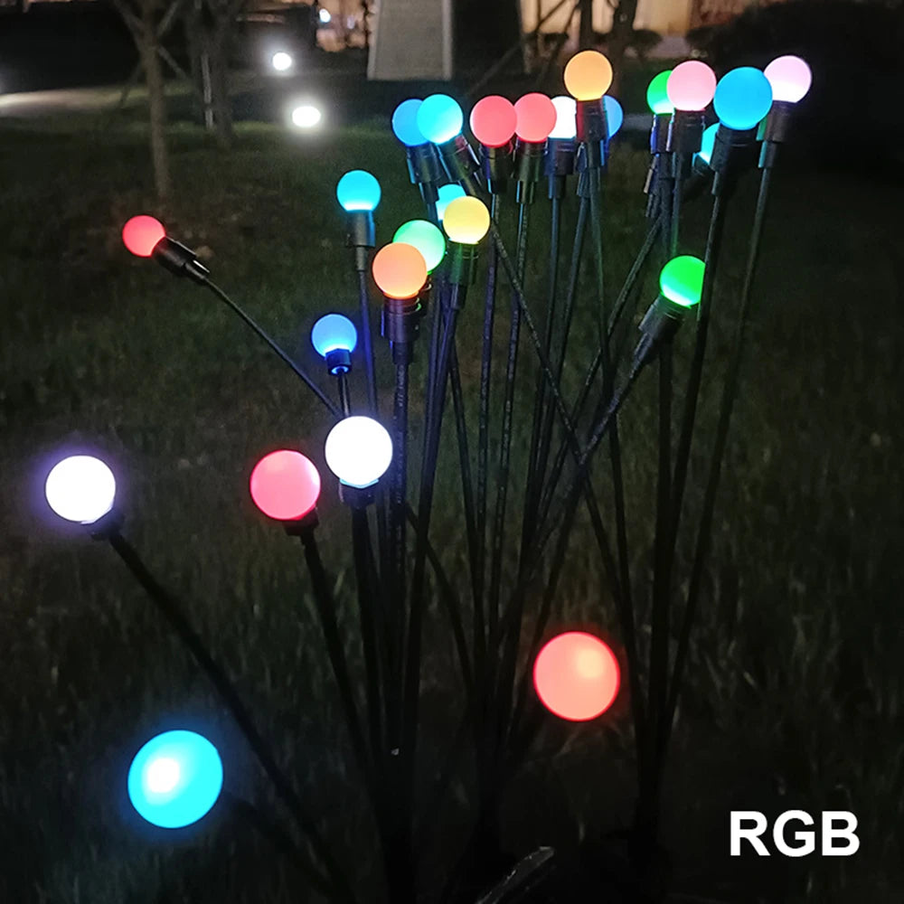 Solar LED String Fairy Lights Path Lawn Landscape Firefly Lamp