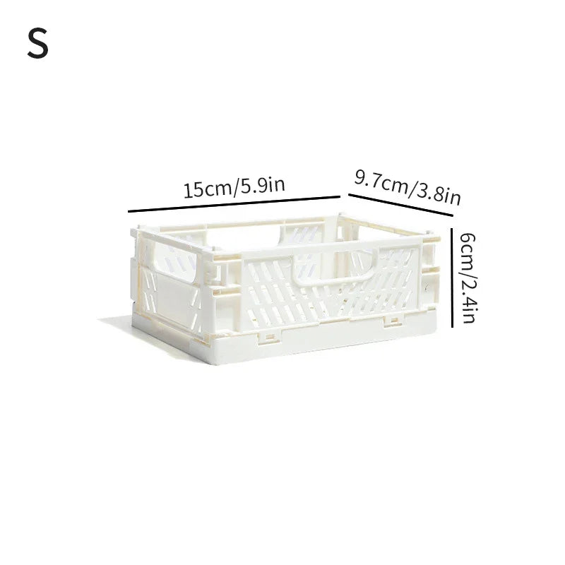 Household Plastic Foldable Storage Basket