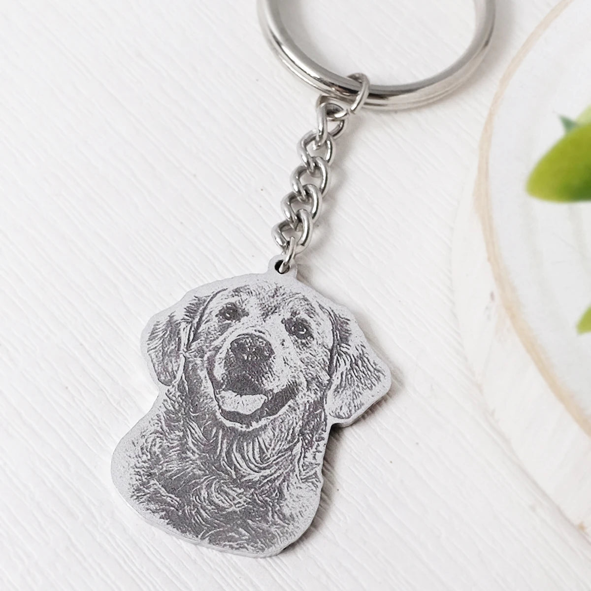 Personalized Pet Photo Keychain – Custom Dog & Cat Keyring Gift for Animal Lovers