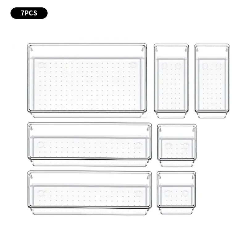 Drawer Organizers Set Clear Plastic