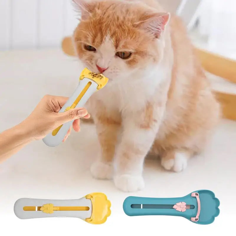 Pets Feed Spoon Cat Wet Treat Bars Squeezer Cereal Dispenser