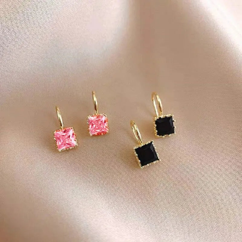 Fashion Square Diamond Earrings