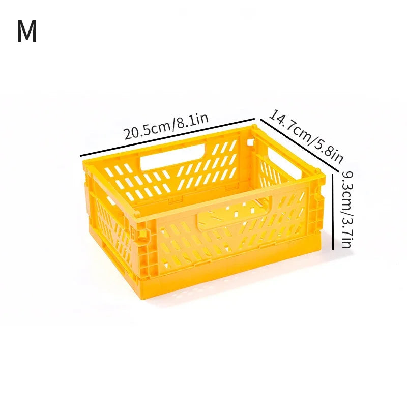 Household Plastic Foldable Storage Basket