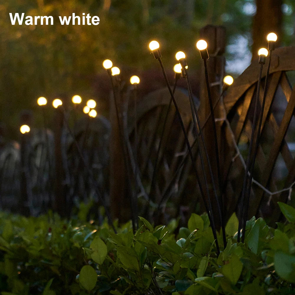 Solar LED String Fairy Lights Path Lawn Landscape Firefly Lamp