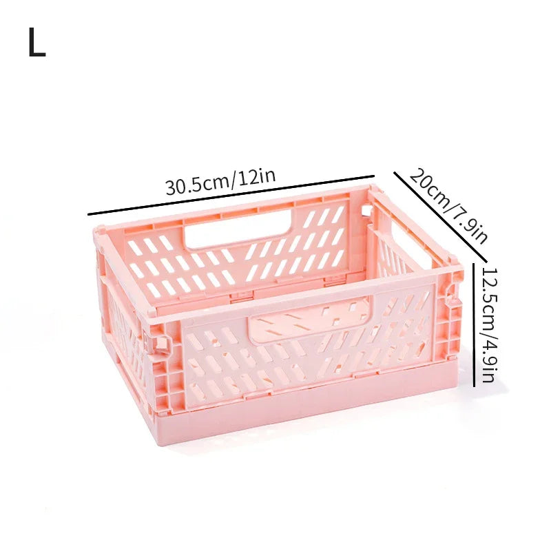 Household Plastic Foldable Storage Basket