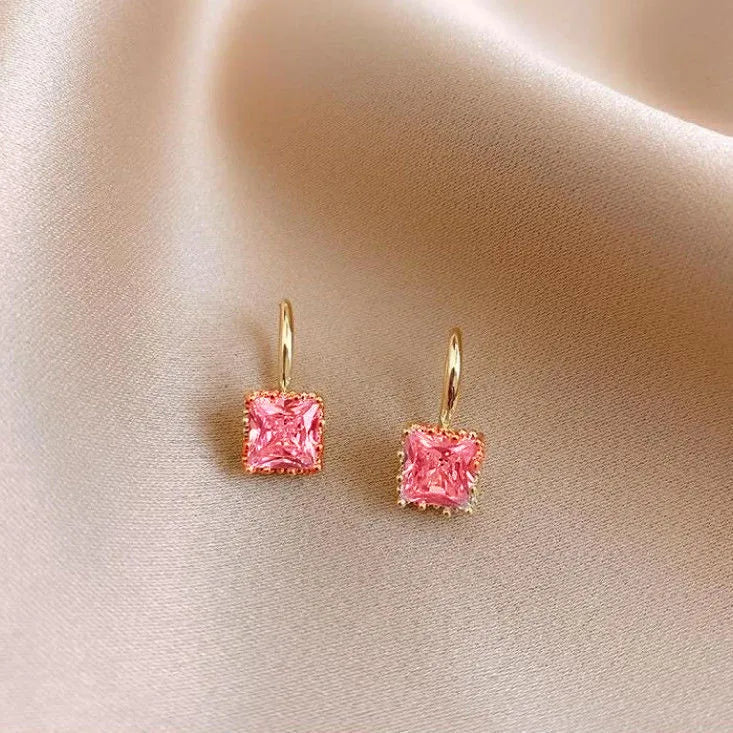 Fashion Square Diamond Earrings