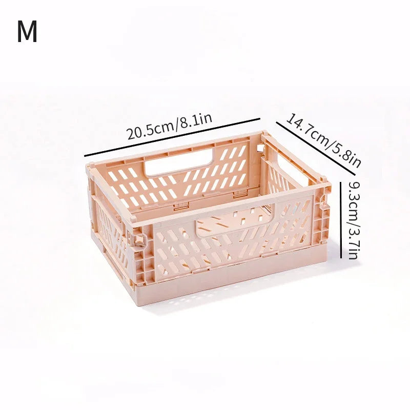 Household Plastic Foldable Storage Basket