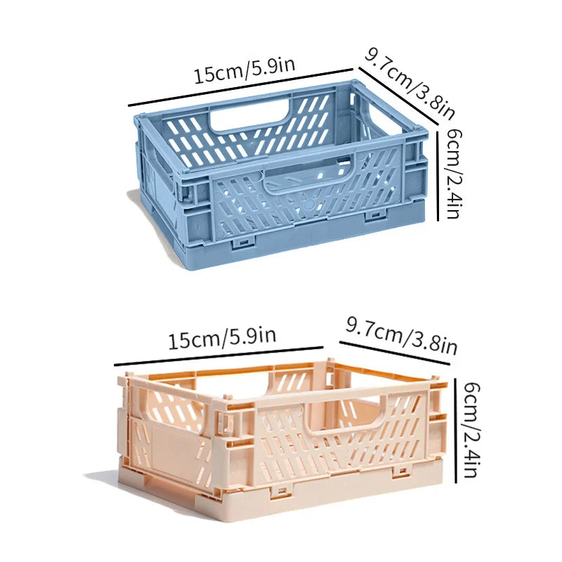 Household Plastic Foldable Storage Basket